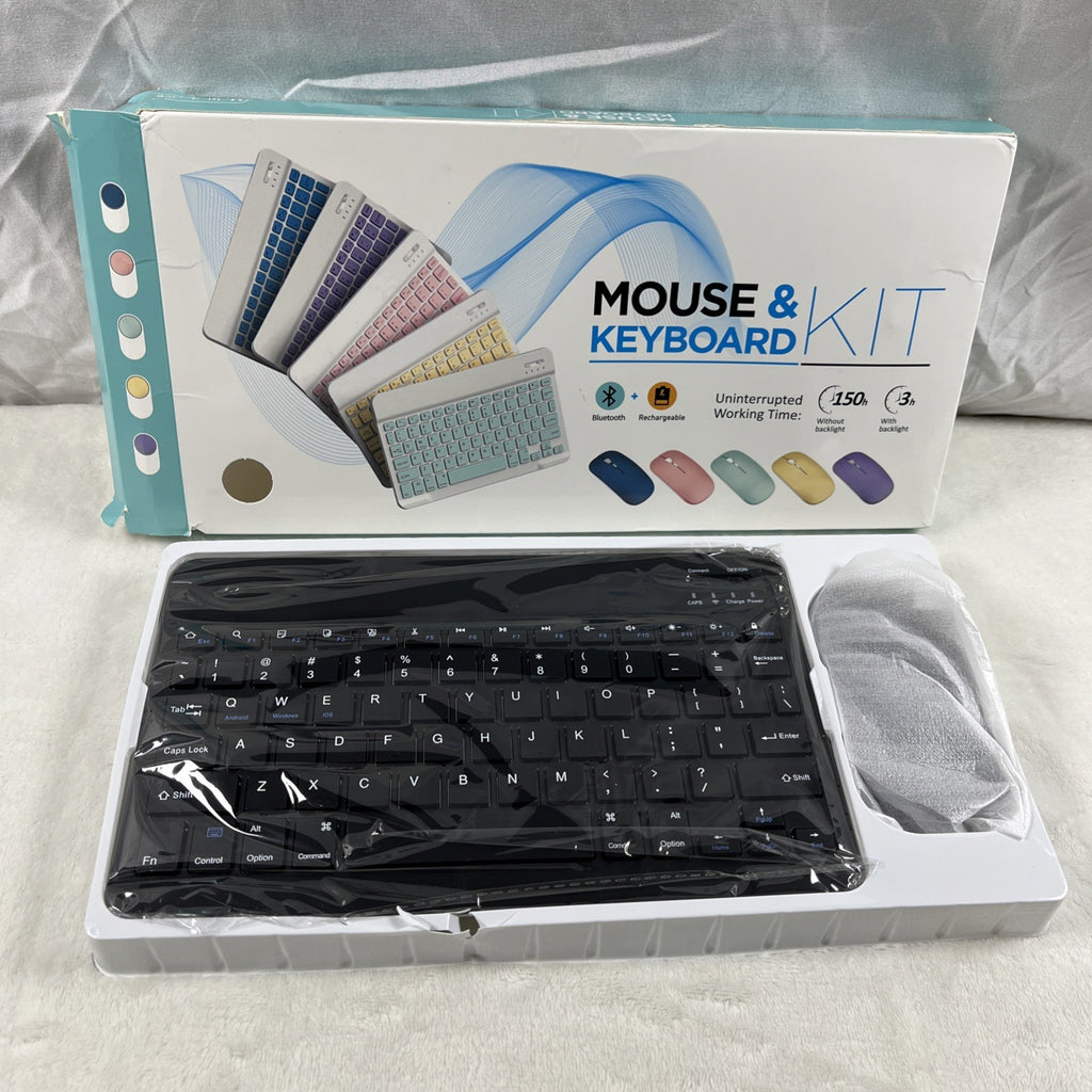 	Bluetooth Keyboard and Mouse Combo for iPad - Rechargeable Wireless Keyboard	