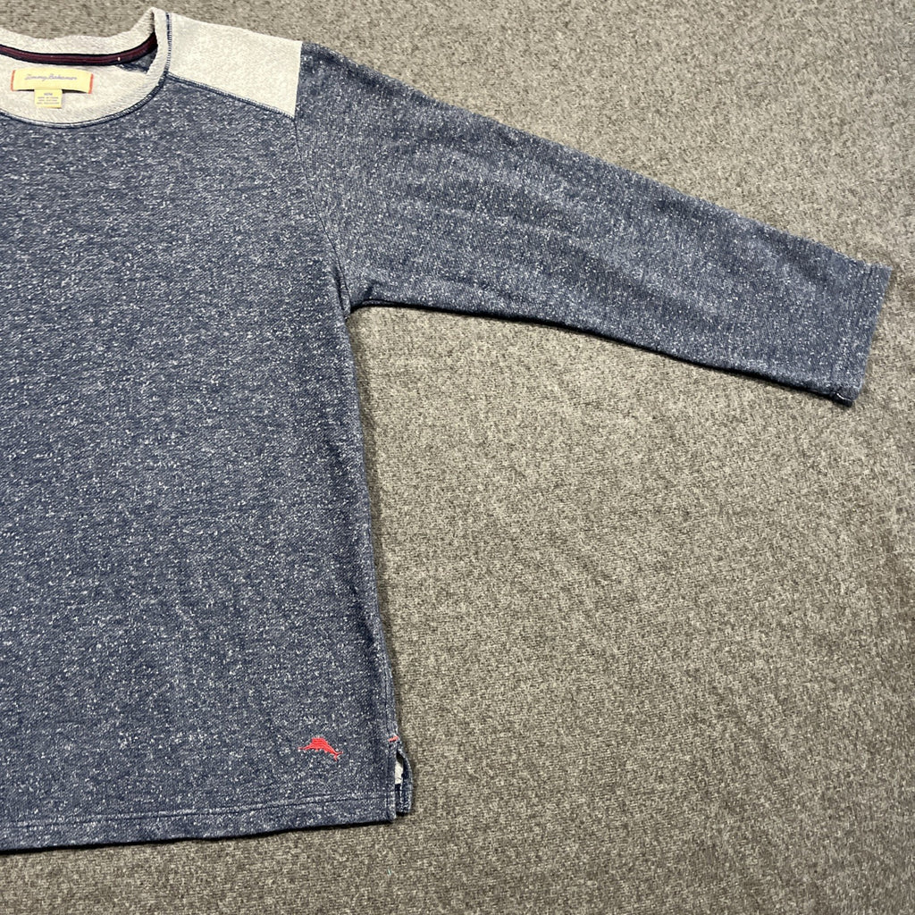 Tommy Bahama Sweater Mens XL Blue Knit Pullover Lightweight Sweatshirt Adult A4