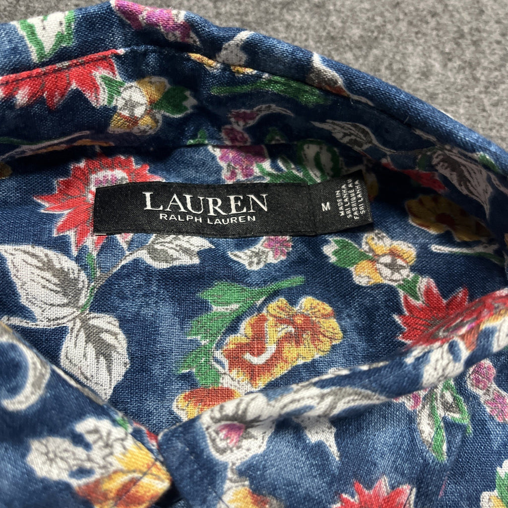 Polo Ralph Lauren Floral Print Polo Shirt Size Medium