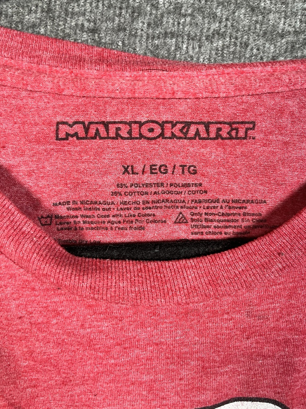 Nintendo Super Mario Men's Mario Kart Since '92 graphic T-shirt heather red XL