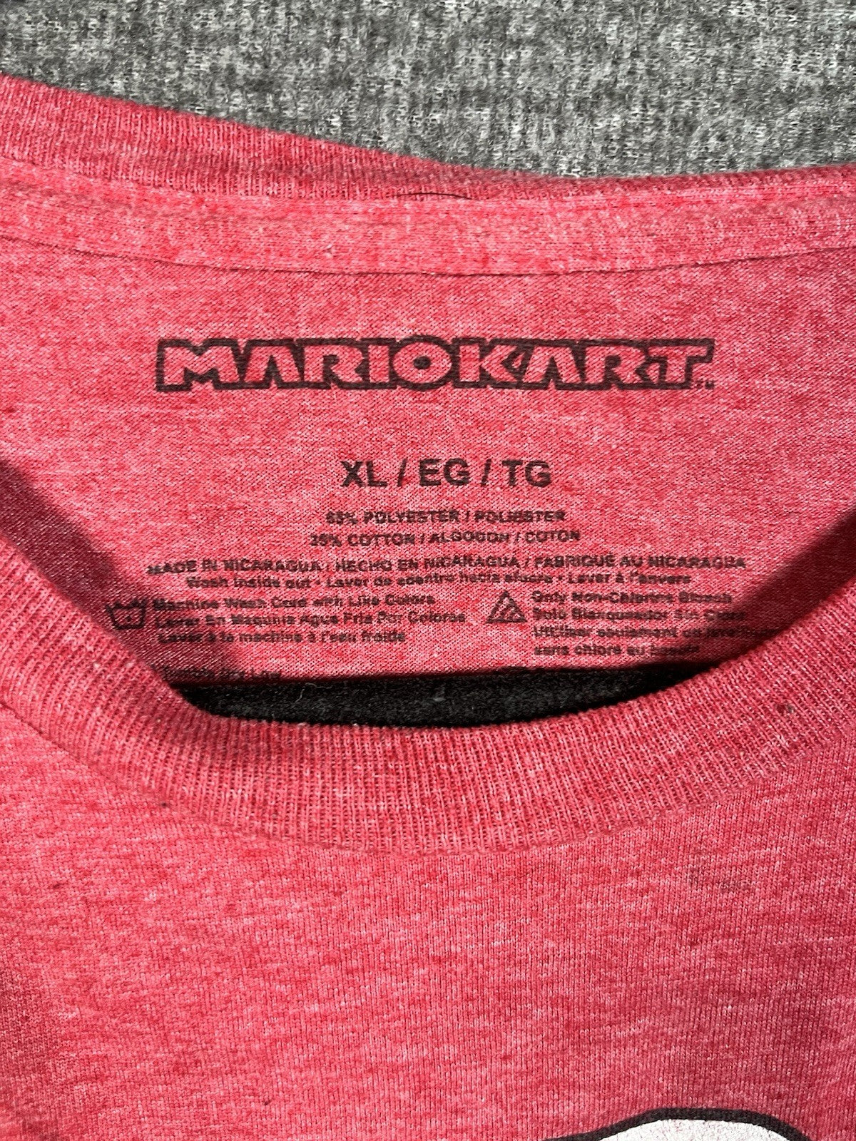 Nintendo Super Mario Men's Mario Kart Since '92 graphic T-shirt heather red XL