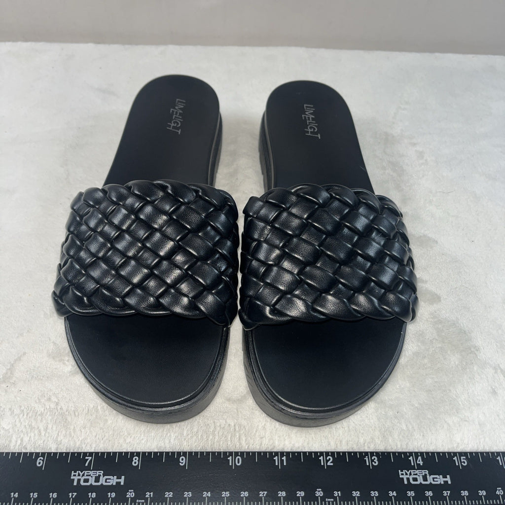 Limelight woven pool slides Women’s Black Size 9 