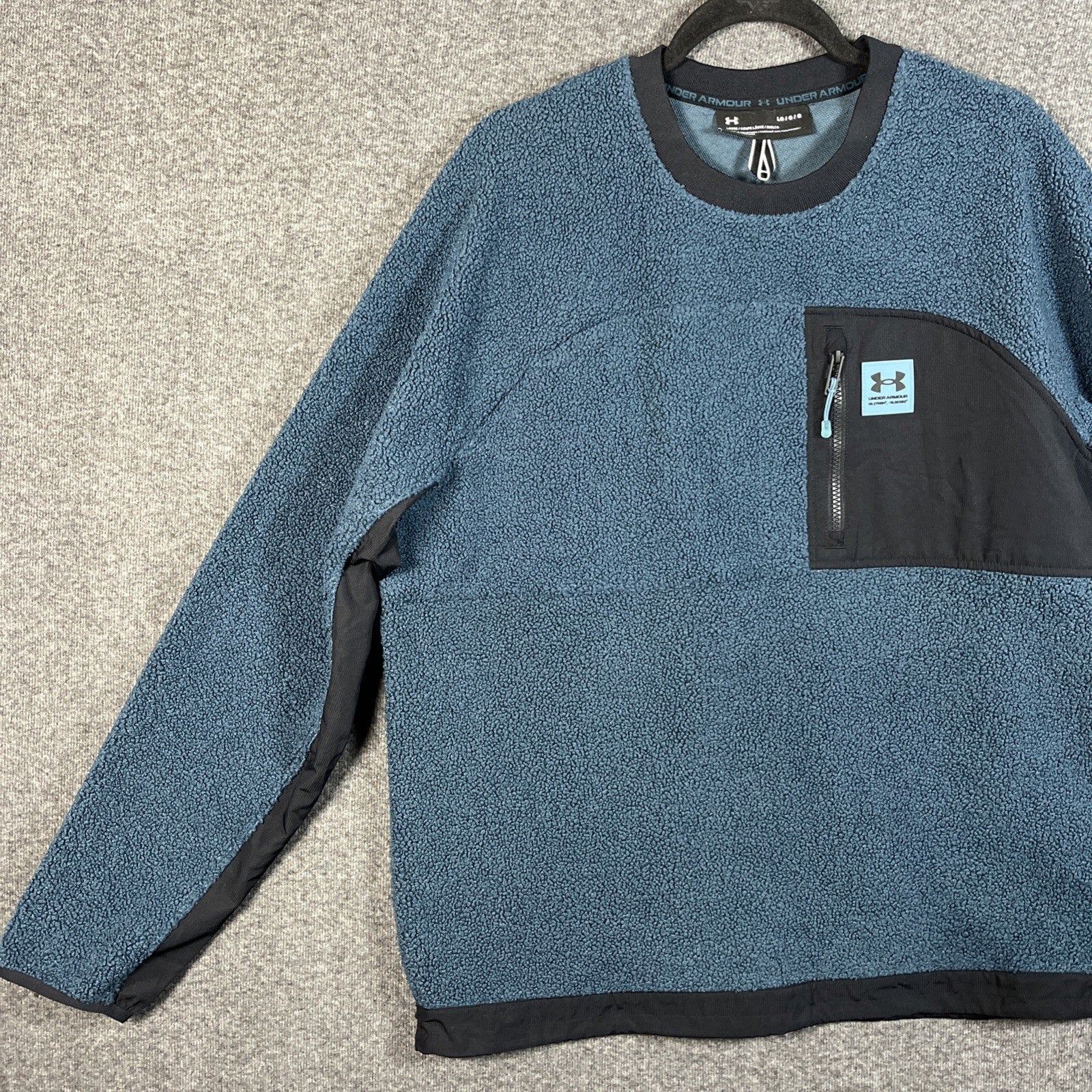 Under Armour Men's Mission Bounce Crew Sweatshirt Long Sleeve Fleece L Pullover 