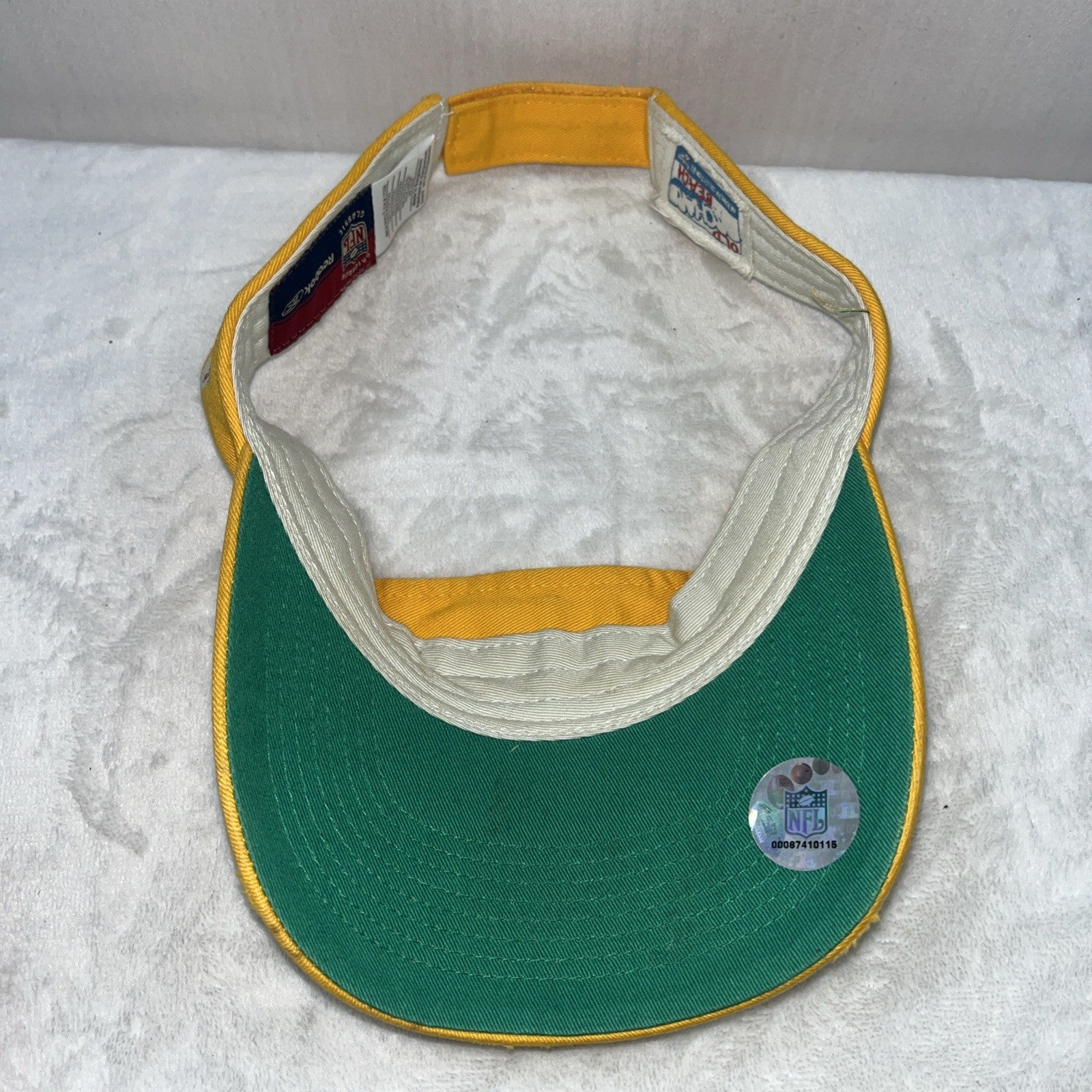 Redskins Reebok Football Club Visor Hat Men’s Yellow Adjustable Oldschool Beach 