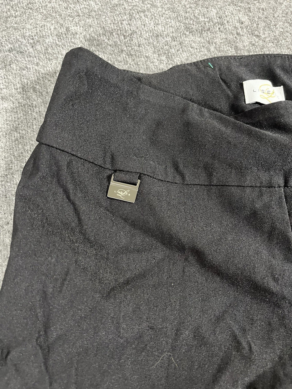 Lisette L Montreal Pants 4 Black Stretch Straight Pull On Logo Comfort