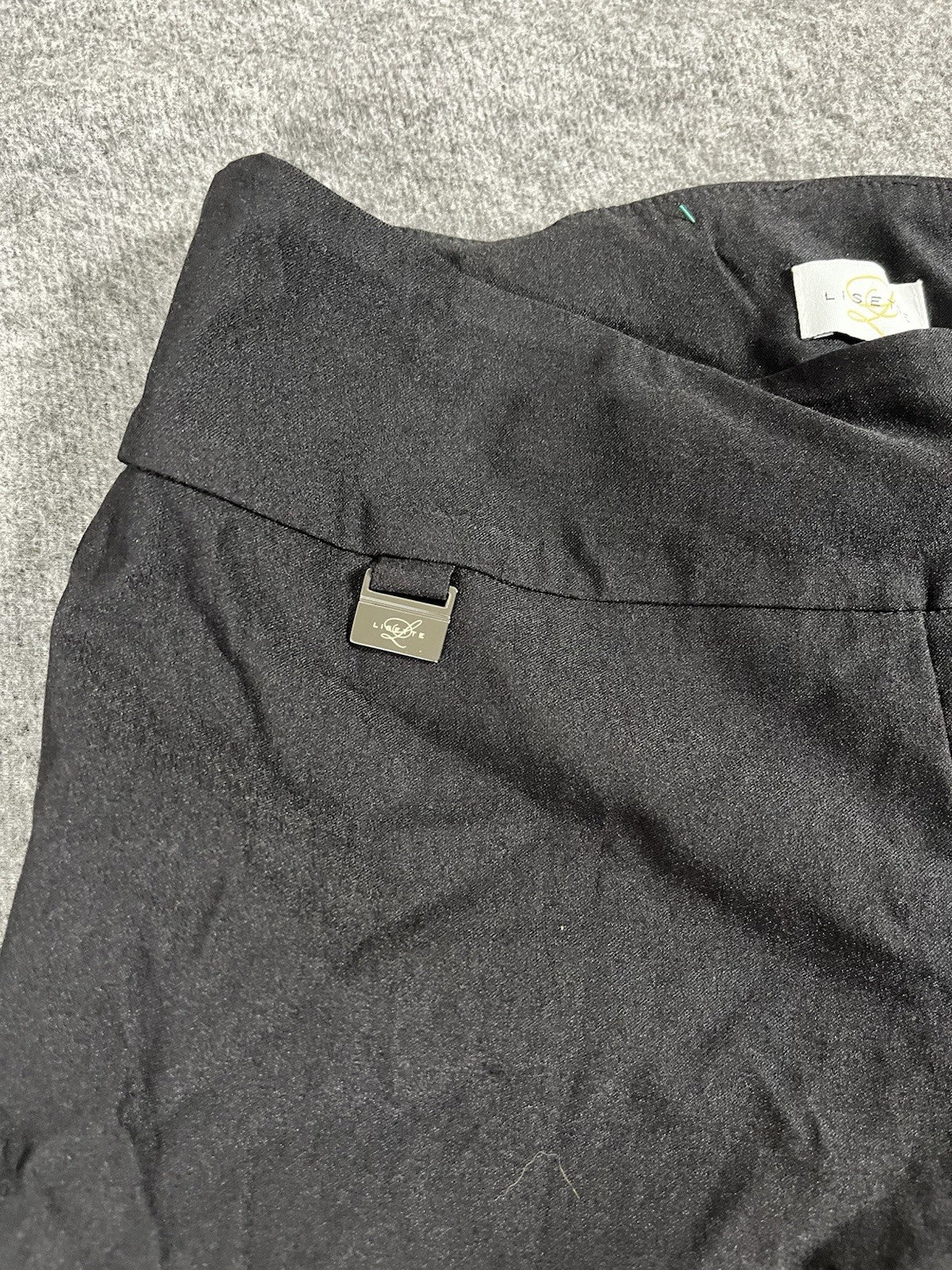 Lisette L Montreal Pants 4 Black Stretch Straight Pull On Logo Comfort