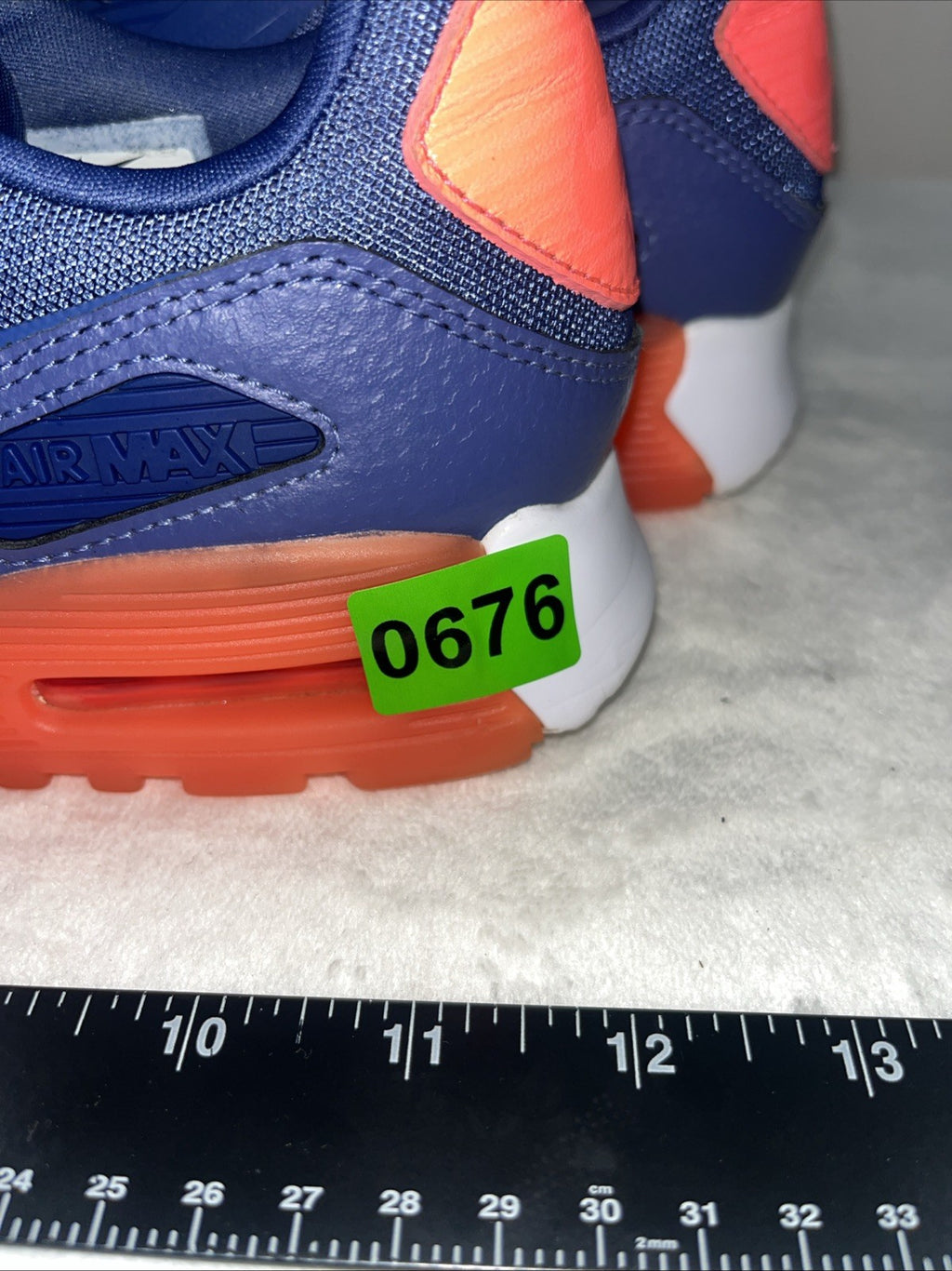 Nike Air Max 90 Essential Blue White Womens Athletic Shoe Size 7.5 Lace Up 