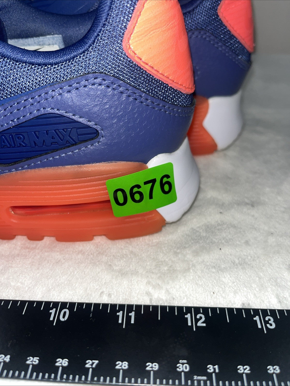 Nike Air Max 90 Essential Blue White Womens Athletic Shoe Size 7.5 Lace Up 