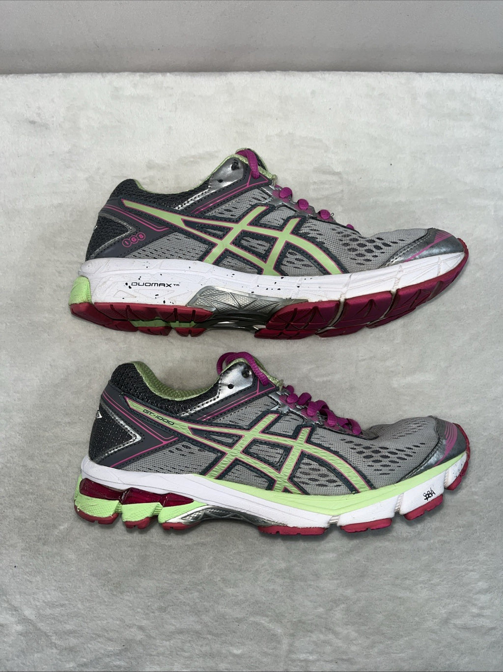 Size 7 - ASICS GT 1000 4 Silver Pistachio Pink W