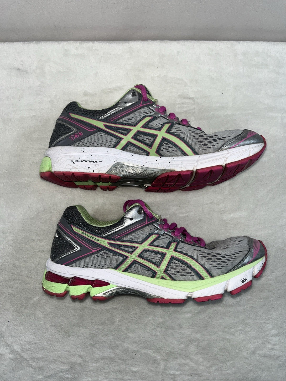 Size 7 - ASICS GT 1000 4 Silver Pistachio Pink W