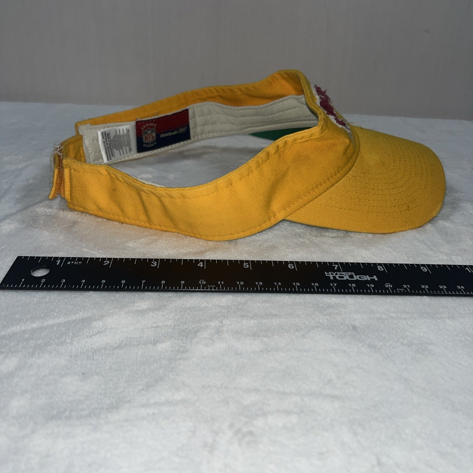 Redskins Reebok Football Club Visor Hat Men’s Yellow Adjustable Oldschool Beach 