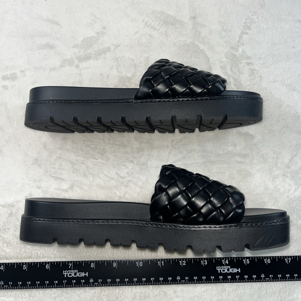 Limelight woven pool slides Women’s Black Size 9 