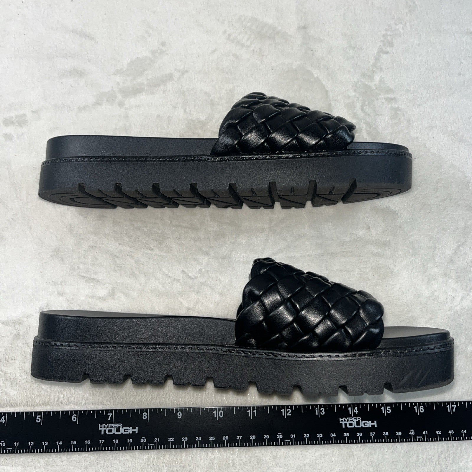 Limelight woven pool slides Women’s Black Size 9 