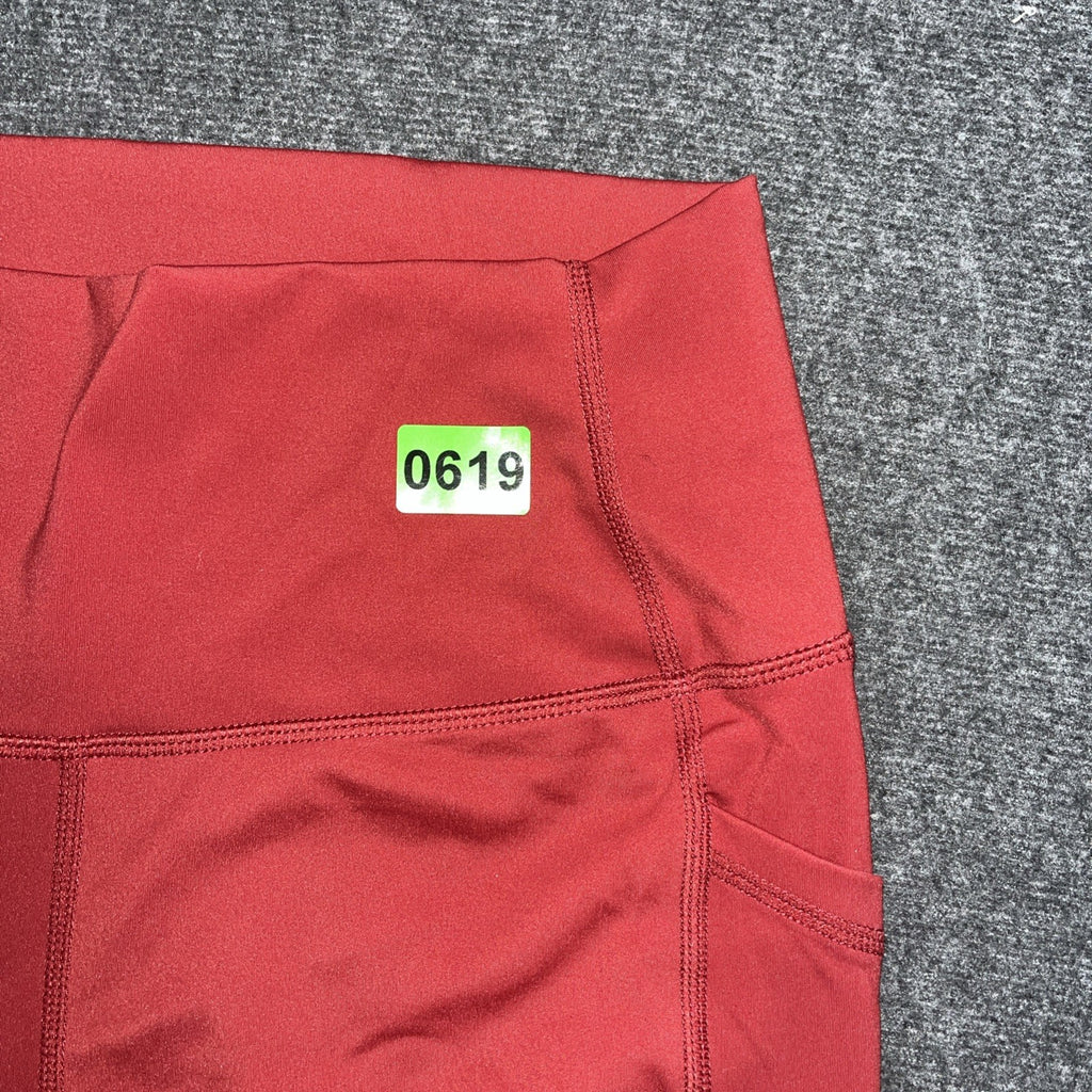 Zyia Active Cropped Burnt orange Cropped Leggings Media pockets Size 6-8