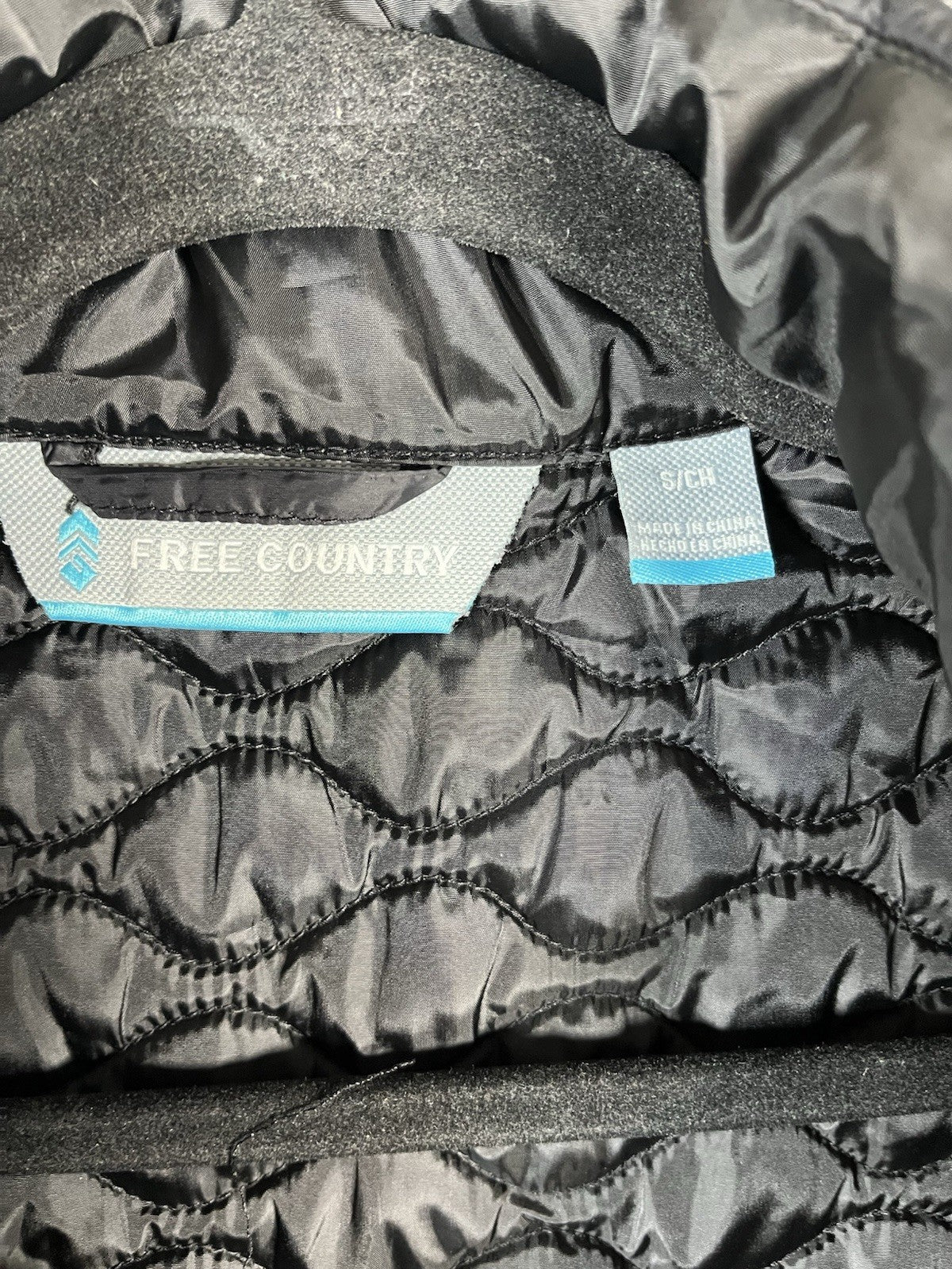 Free Country women’s small quilted black puffer vest