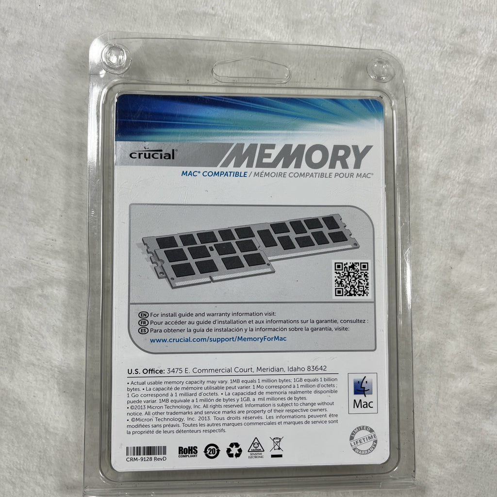 Crucial by Micron Apple Mac Compatible Memory 8 GB (4GB x 2) Kit NEW