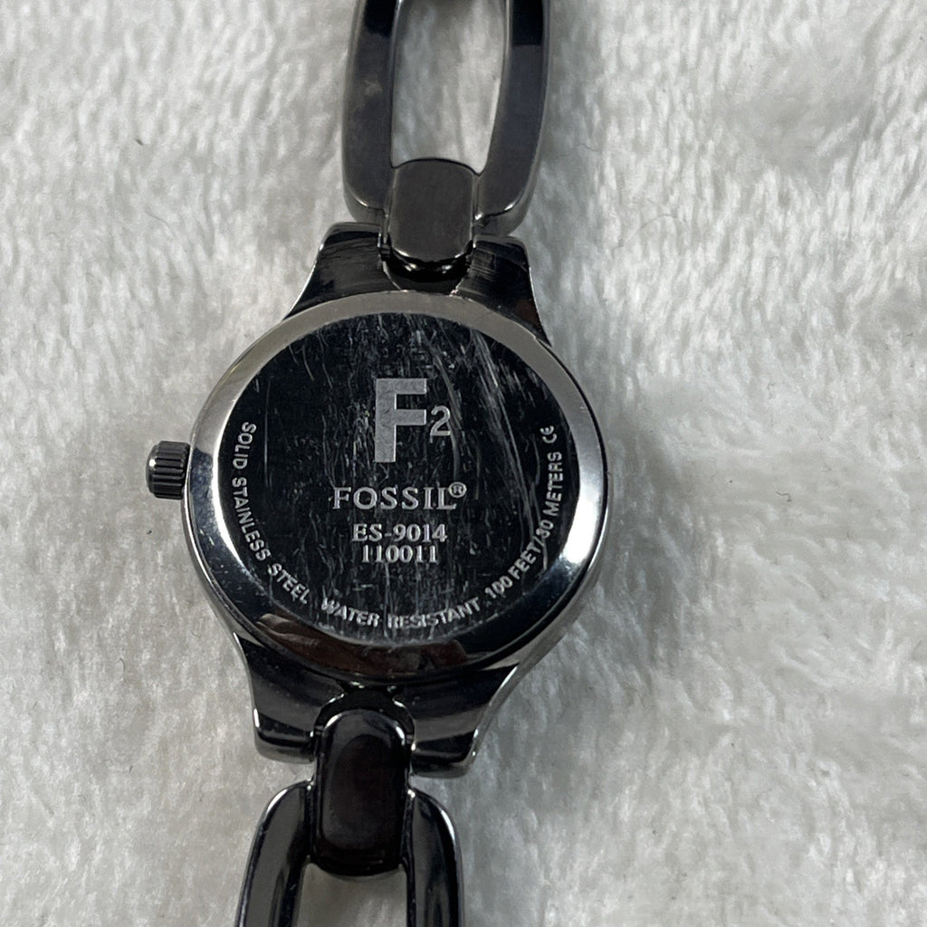 Fossil F2 Watch ES-9014 Womens Purple Dial Quartz Three Hands Analog