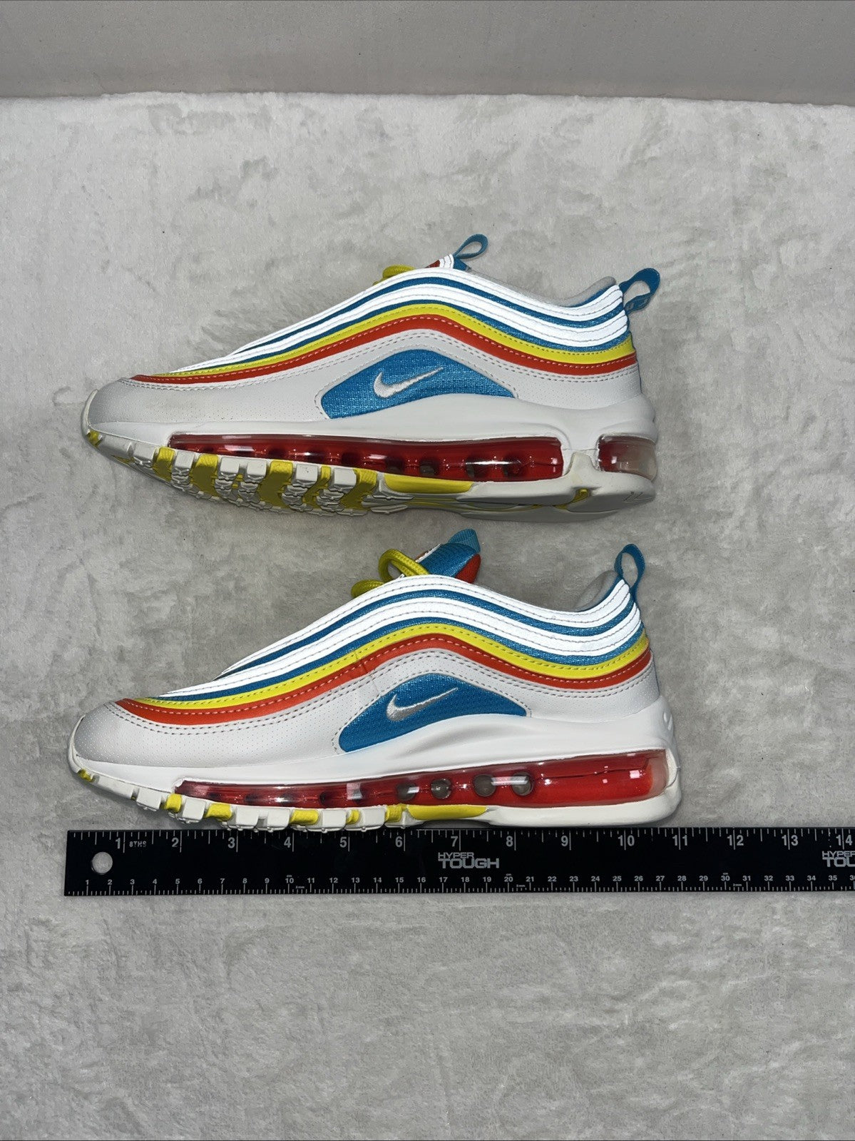 Nike Air max 97 Summer Pack Youth Size 4Y Green Yellow Blue Red White Good Cond