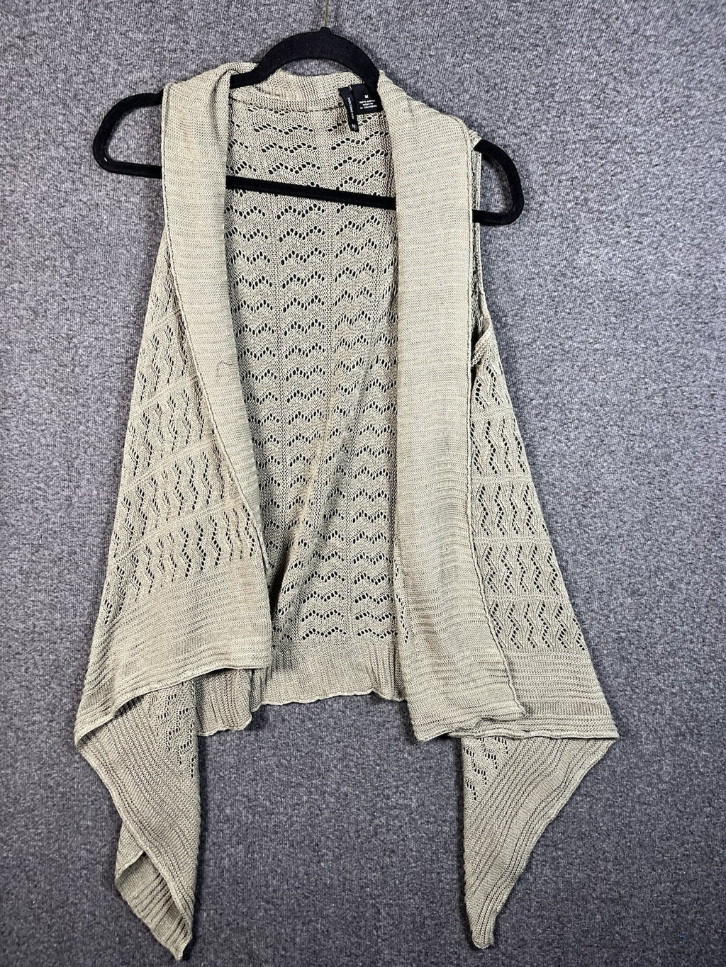 New Directions open-front cardigan sweater vest in beige M Women’s 