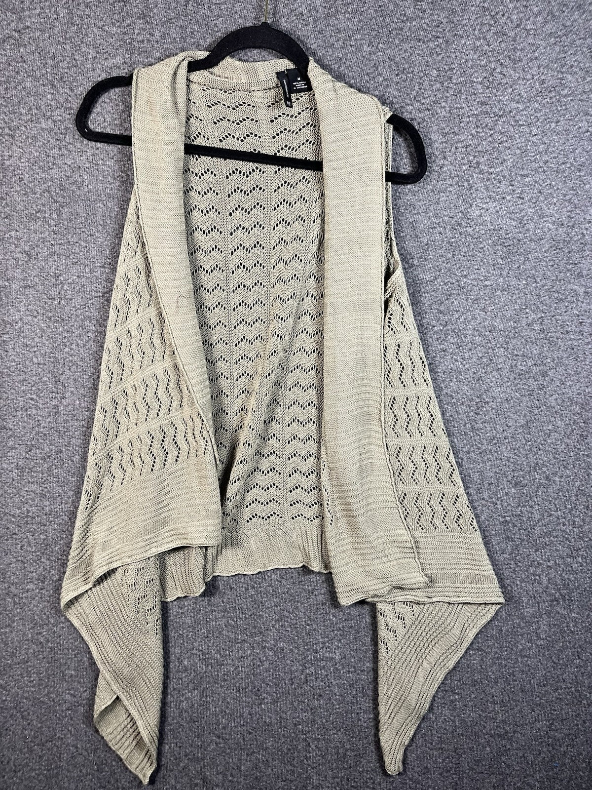 New Directions open-front cardigan sweater vest in beige M Women’s 