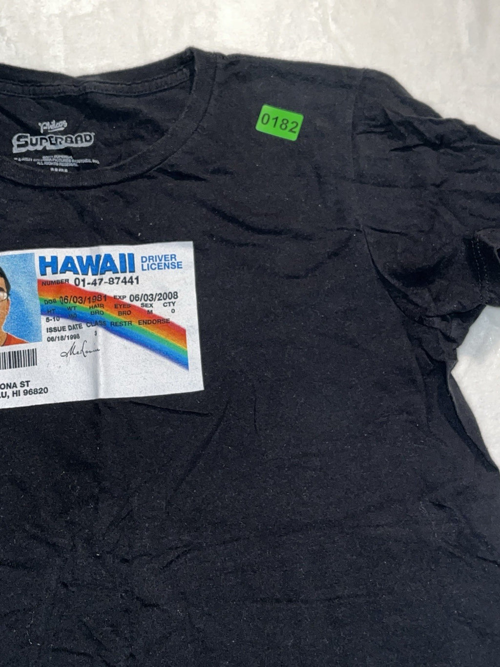McLovin T Shirt Graphic Men’s Medium Black Crew Neck 