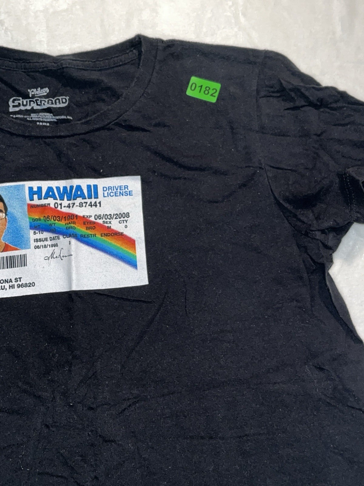McLovin T Shirt Graphic Men’s Medium Black Crew Neck 