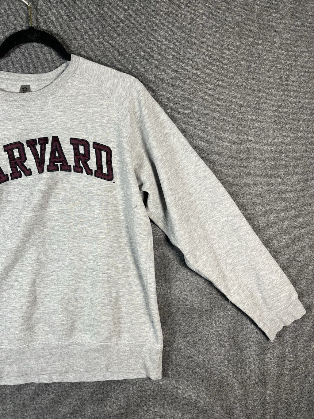Vintage Harvard Sweat Shirt Long sleeve Gray M Pullover Crew Neck Fleece Lined
