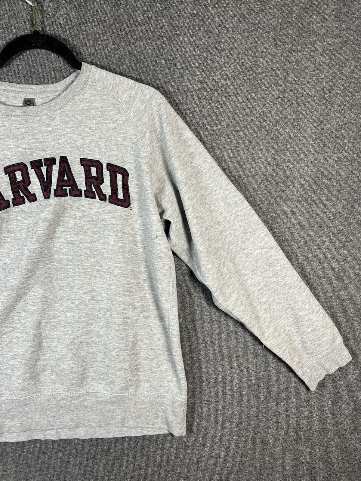 Vintage Harvard Sweat Shirt Long sleeve Gray M Pullover Crew Neck Fleece Lined