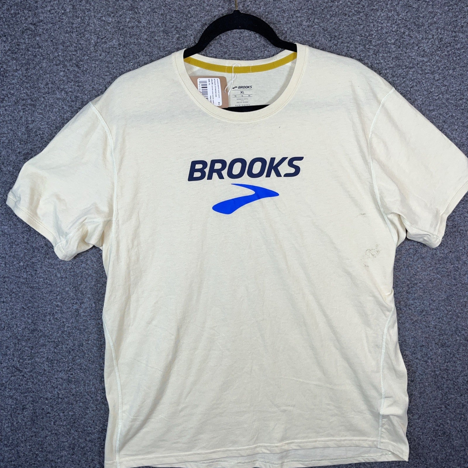 Brooks Graphic Short Sleeve Shirt Unisex XL Heather Honeydew 