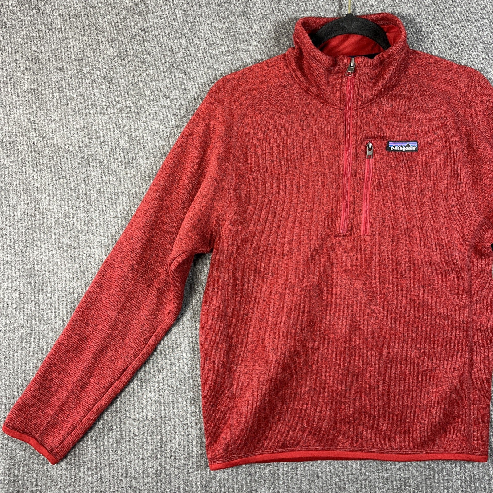 Patagonia Sweater 1/4 Zip Pullover Fleece Red Outdoor Camping Sweatshirt Men S
