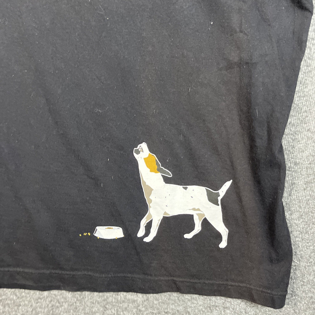Nike Men’s Graphic Dog And Moon T shirt Black XL Short Sleeve Crew Neck 