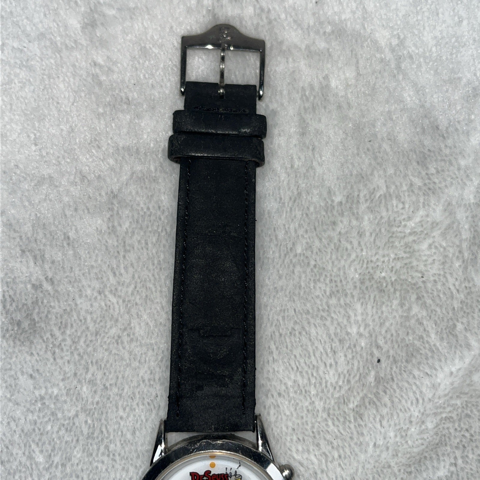 The Cat In The Hat Dr. Suess Watch Leather Stainless Steel 1997 Water Resistant 