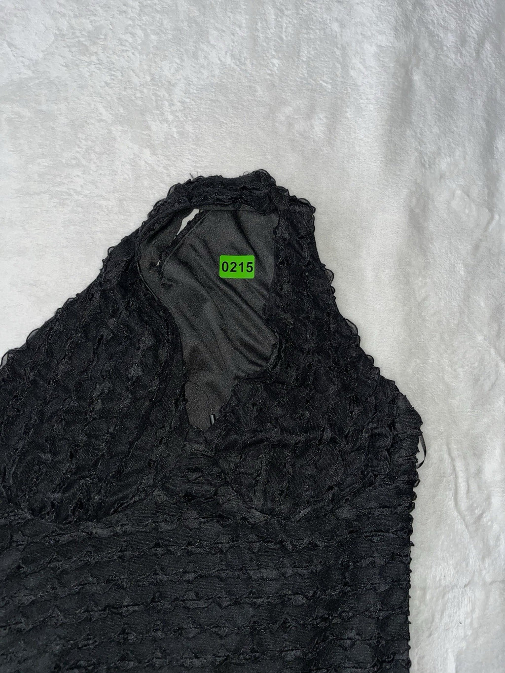 Women’s Black Dress Waffle Print Tank Top Mini Size Medium 