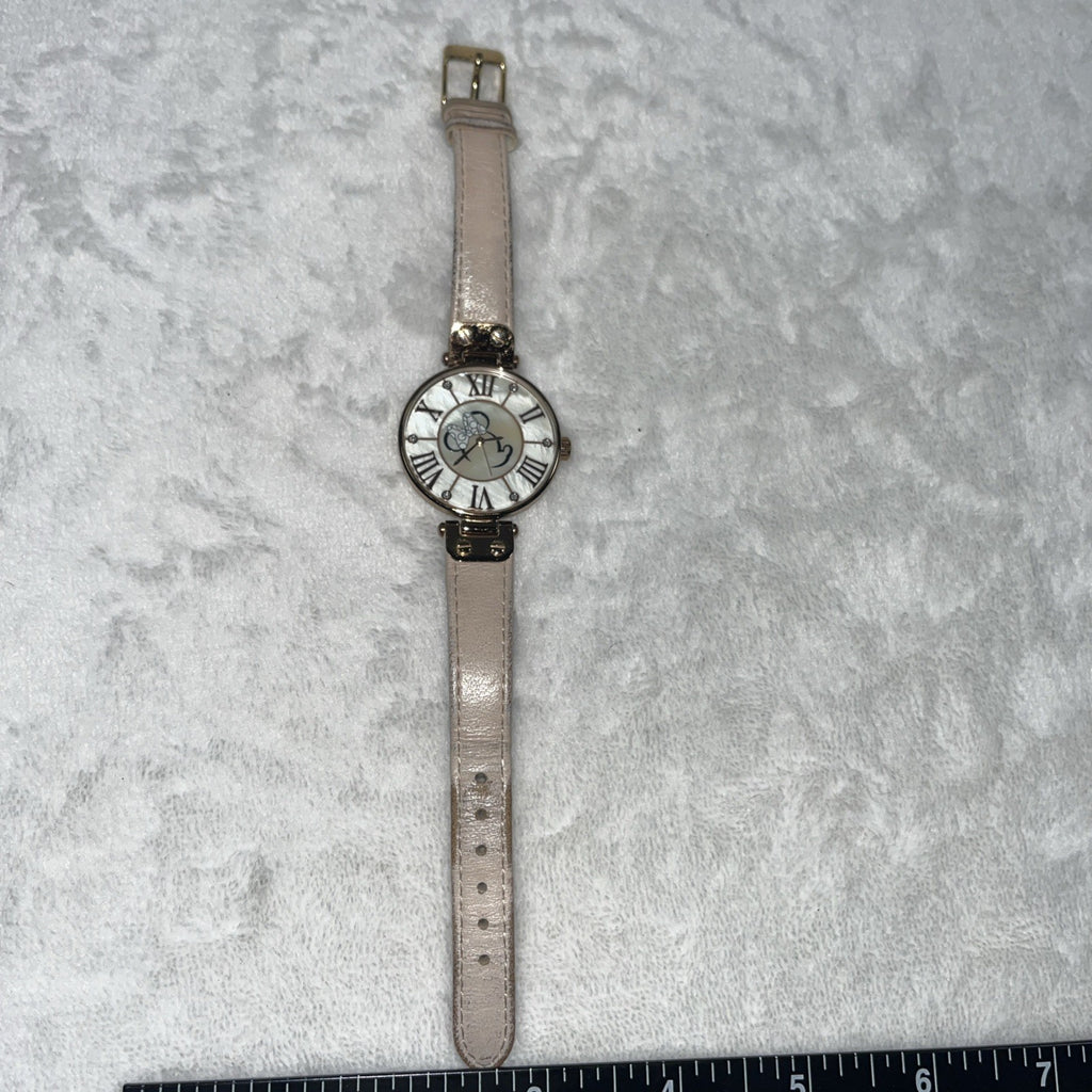Disney Parks Minnie Mouse Leather Watch Stainless Steel Untested Women’s 