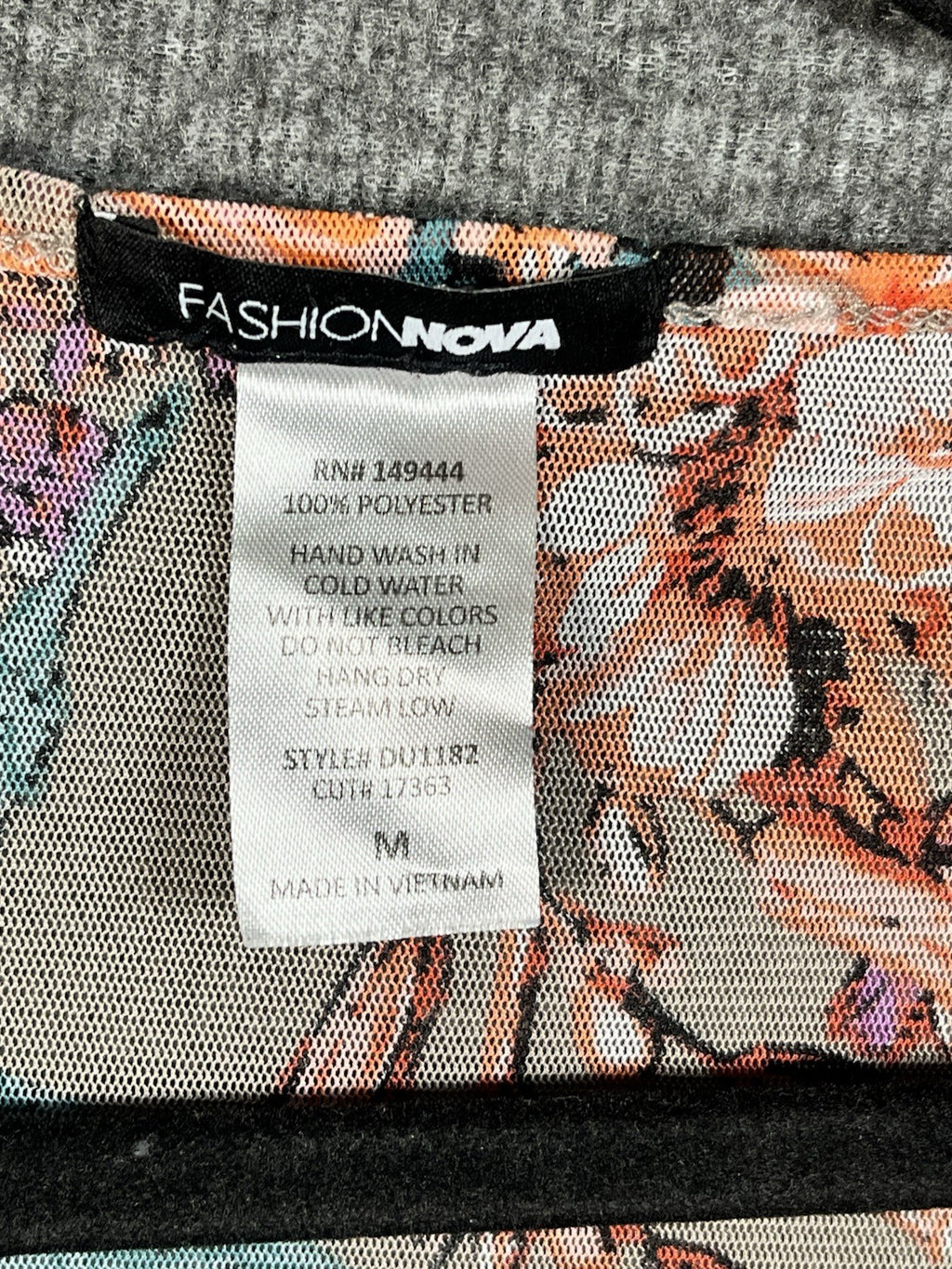 Fashion Nova sheer floral dress Side Slits Size Medium Women’s 