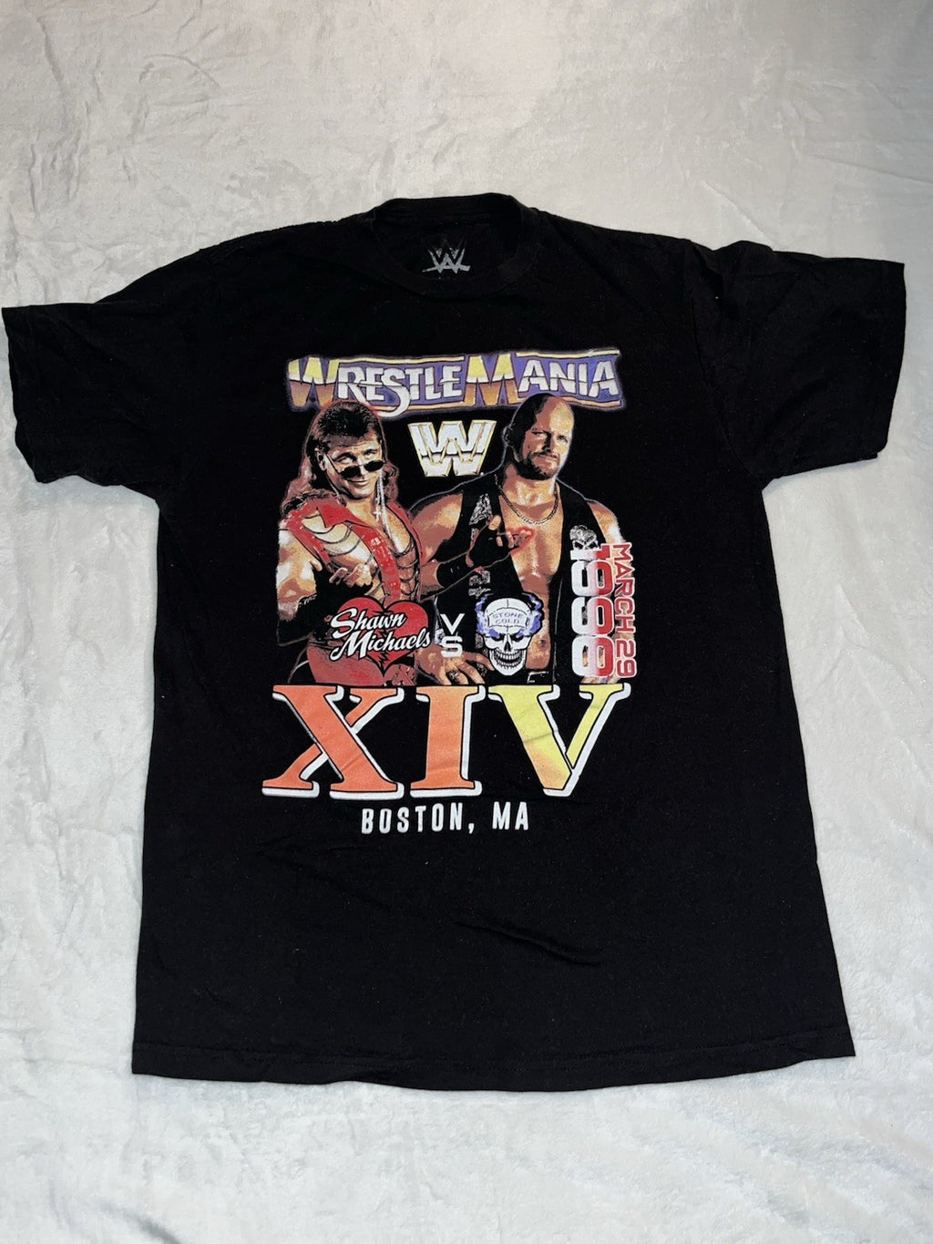 Mens Wrestle Mania XIV Black Tshirt Size M
