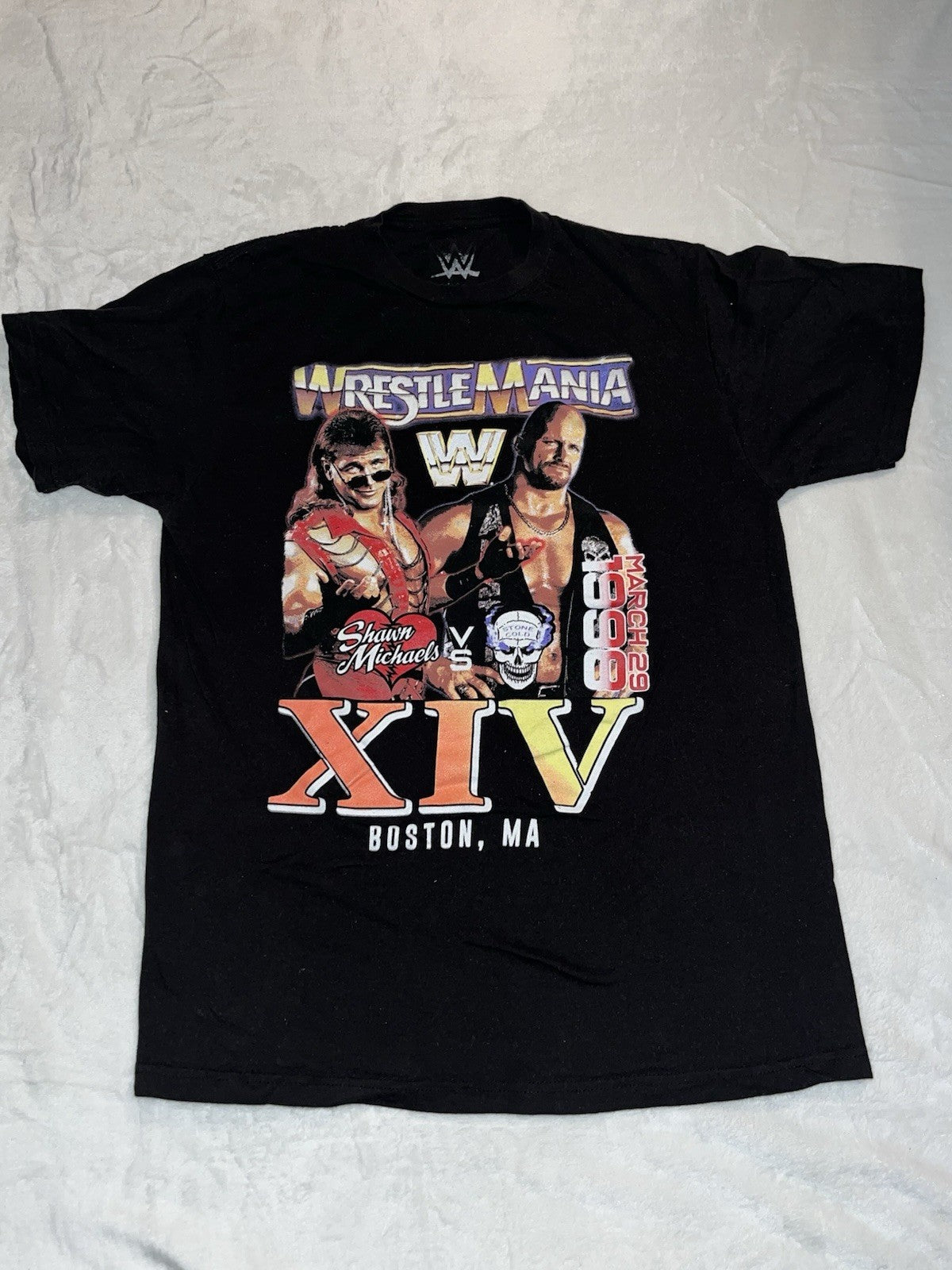 Mens Wrestle Mania XIV Black Tshirt Size M
