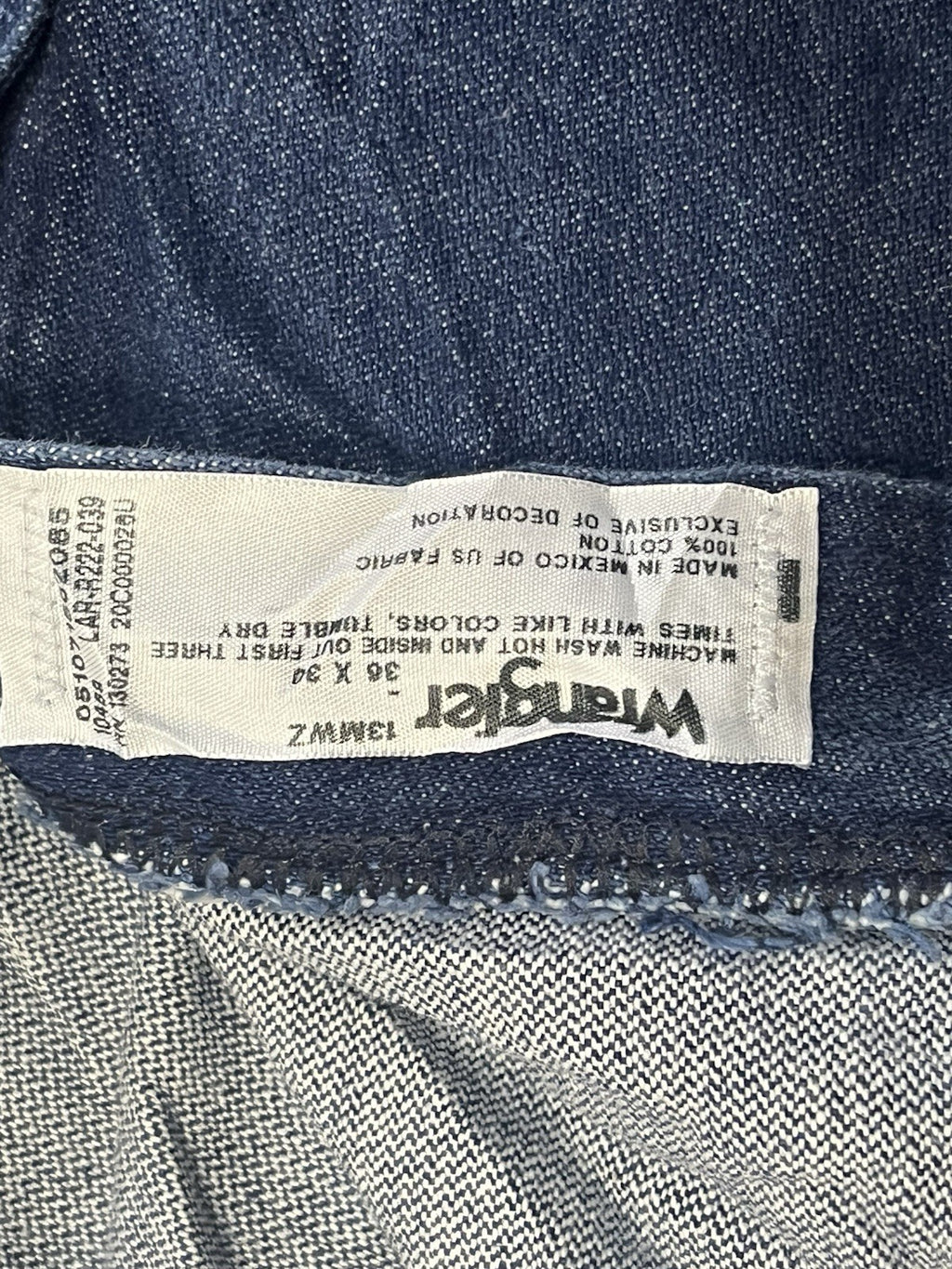  Wrangler Jeans Men 36x34 Dark Blue Denim 
