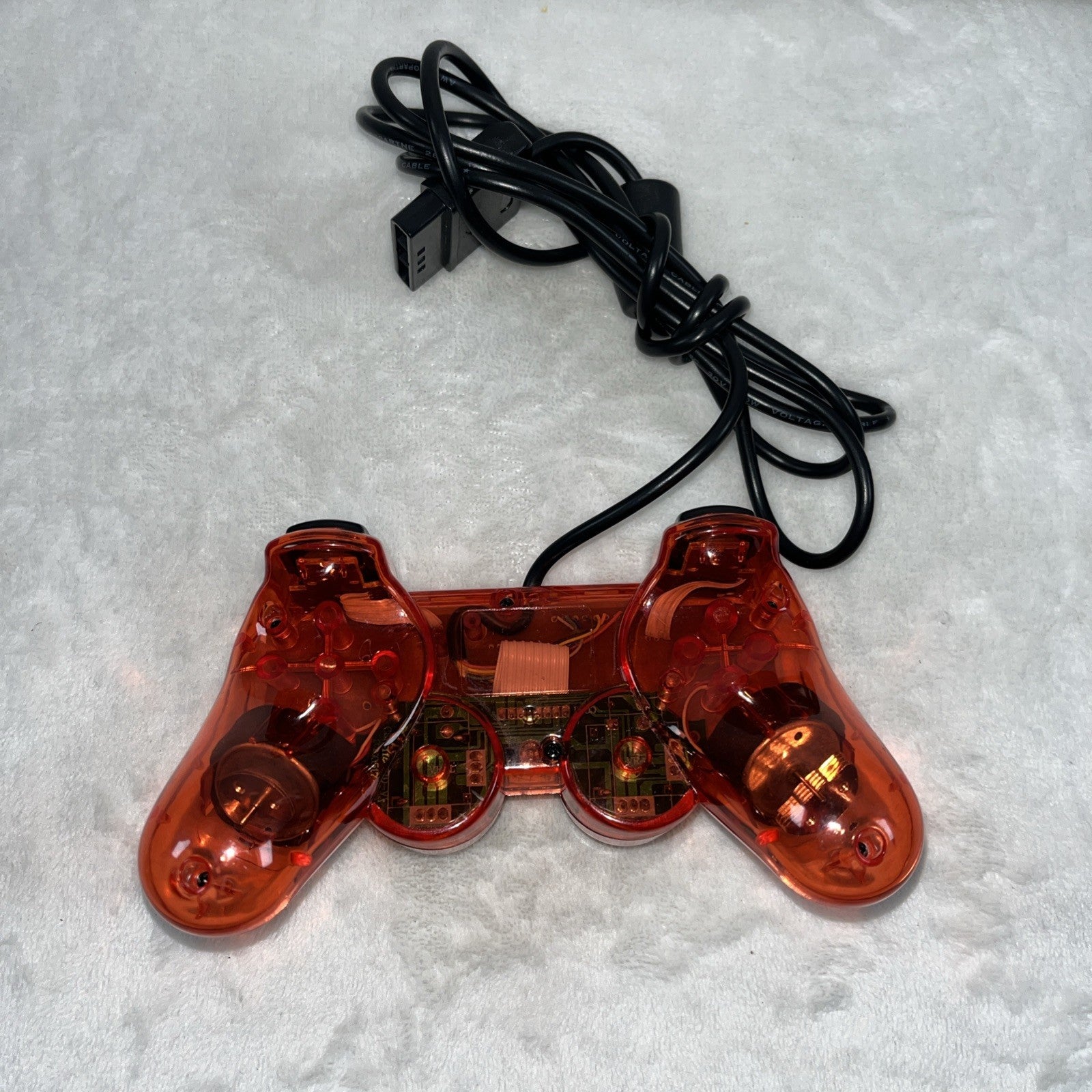 PS2 Controller Compatible with Sony Playstation 2 & Ps1 / Psone, Red Untested