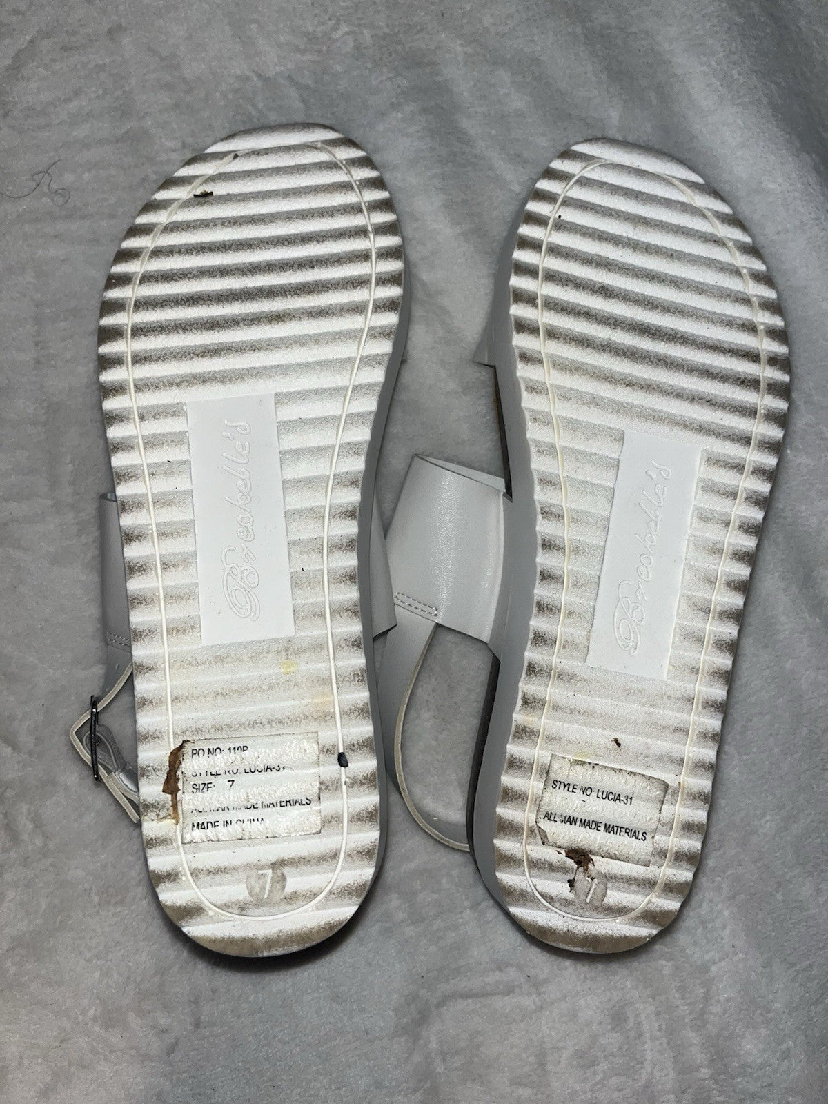 Breckelles new ladies Summer White open toe  Cool Sandals women Size 7