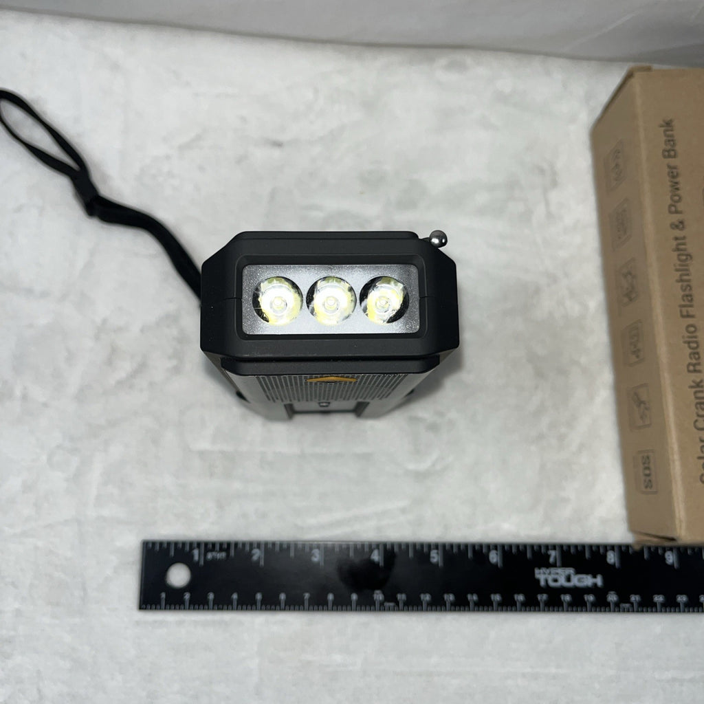 Emergency Solar Hand Crank Weather Radio 2000mAh Power Bank Charger Flash Light