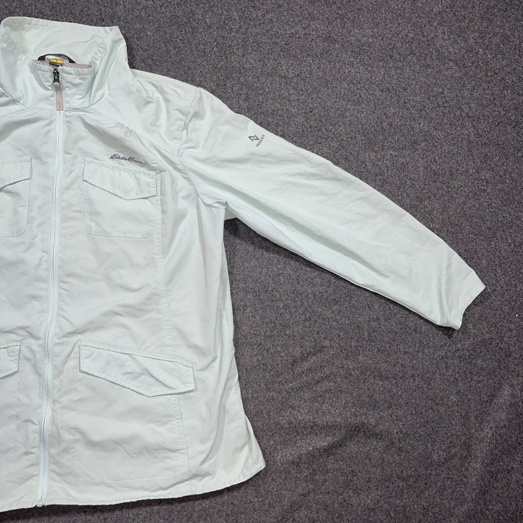 Eddie Bauer Travex Jacket Womens Seafoam Green  2XL Full Zip Windbreaker Coat