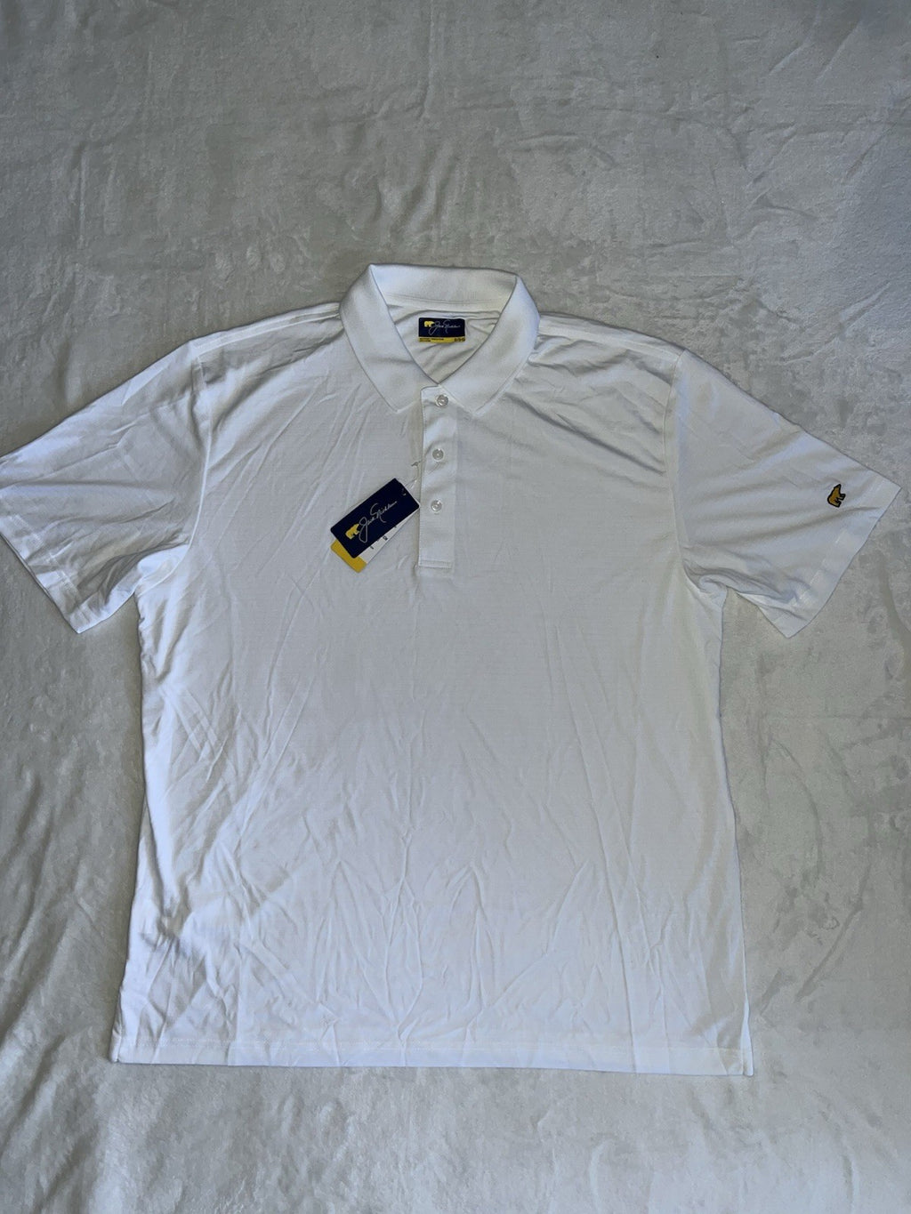 JACK NICKLAUS Men's Short Sleeve GOLF Polo Shirt  X-LARGE Bright White NWT
