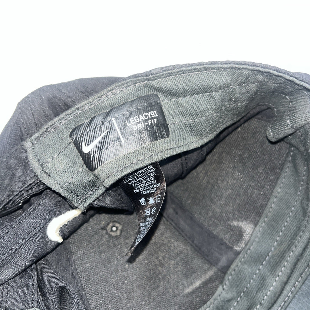 nike golf adjustable strapback hat cap Black Men’s White Check 
