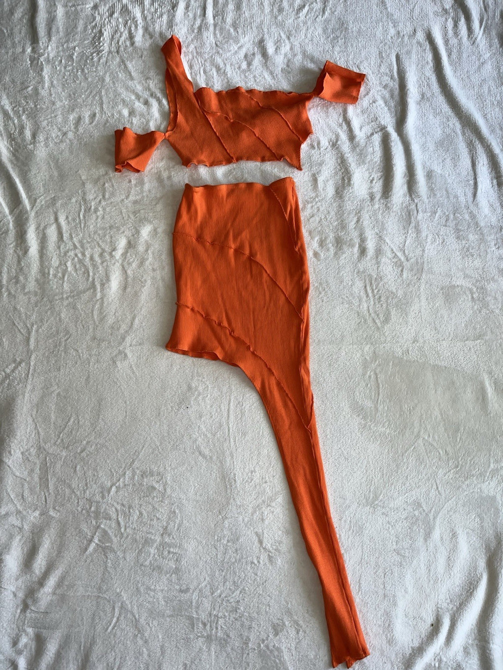 Women’s 2 Piece Set Skirt Orange M