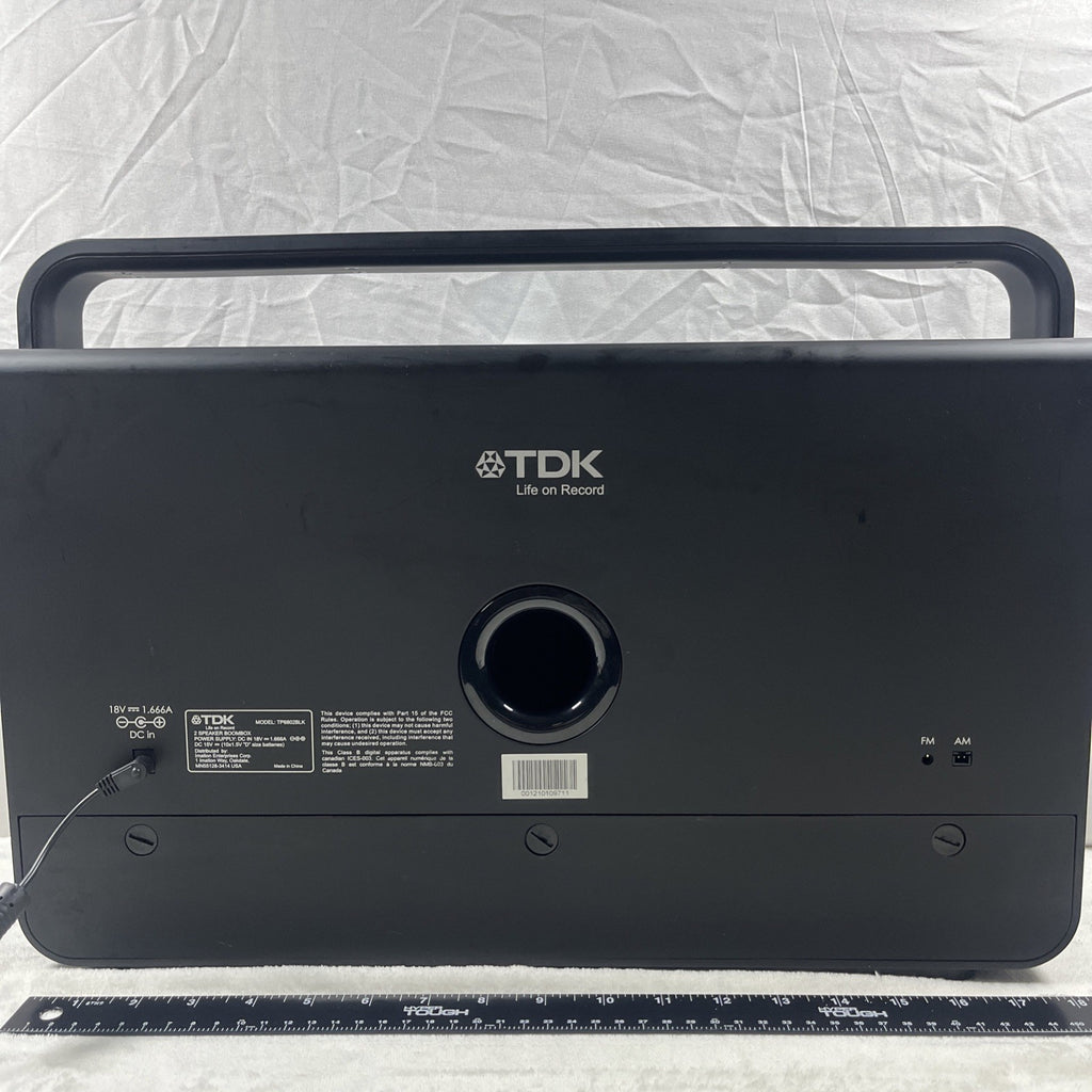TDK 2 Speaker Boombox Life On Record TP6802BLK