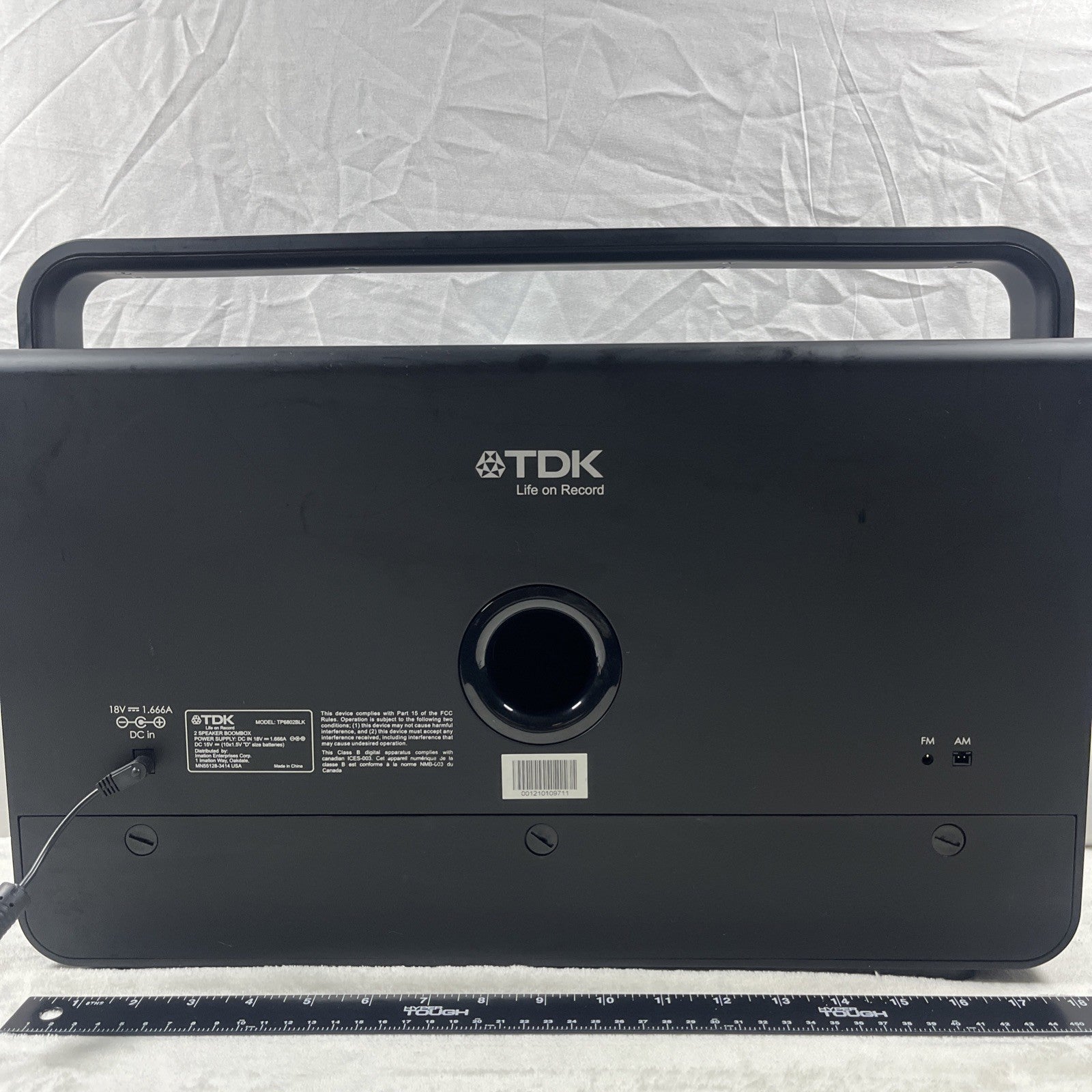 TDK 2 Speaker Boombox Life On Record TP6802BLK