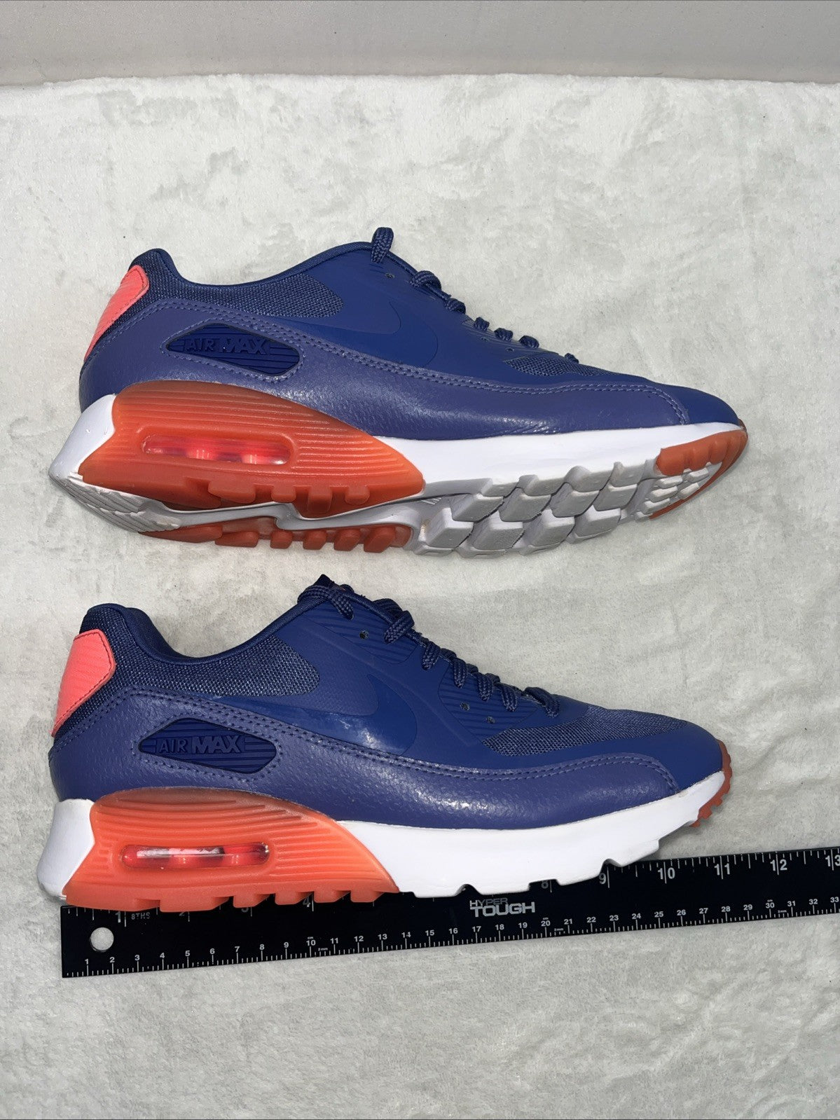 Nike Air Max 90 Essential Blue White Womens Athletic Shoe Size 7.5 Lace Up 