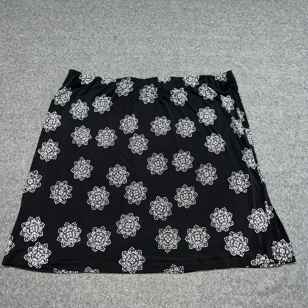 Lane Bryant Women's Tube Skirt Size 22/26 Black Elastic Waist Midi