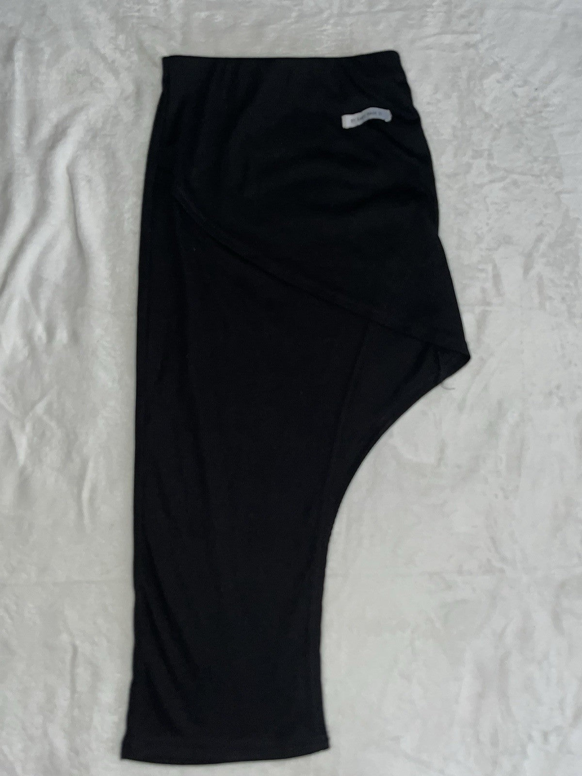 My Baby Made It Cotton Skirt Black Slit Women’s Long Size Small 